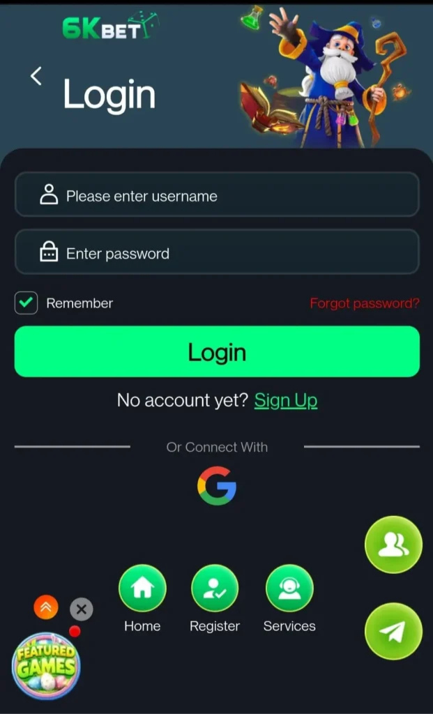 6k bet game login